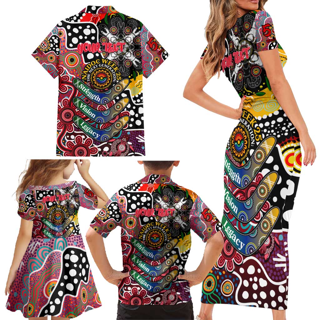 Personalised Saints AFL Celebrating 50 Years of Naidoc Family Matching Short Sleeve Bodycon Dress and Hawaiian Shirt NAIDOC Week 2025 Aboriginal