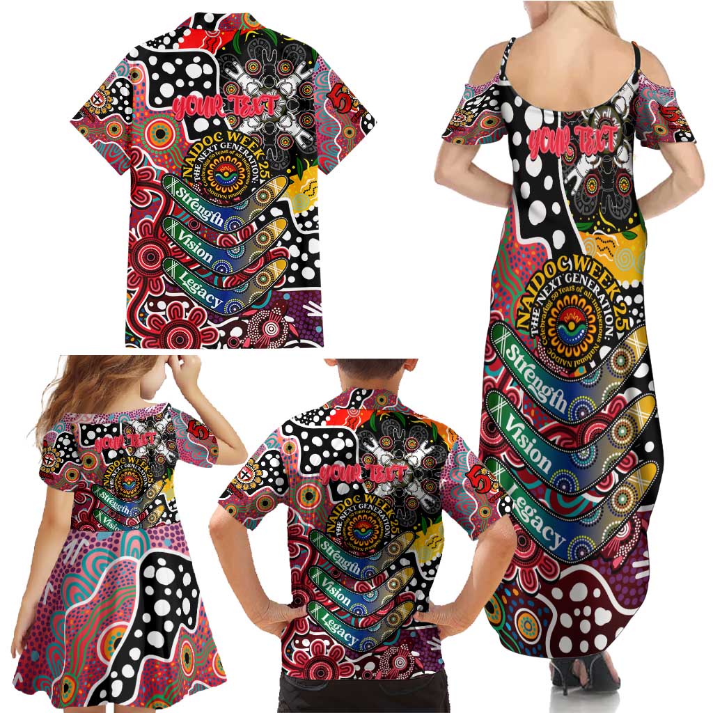 Personalised Saints AFL Celebrating 50 Years of Naidoc Family Matching Summer Maxi Dress and Hawaiian Shirt NAIDOC Week 2025 Aboriginal