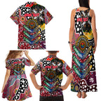 Personalised Saints AFL Celebrating 50 Years of Naidoc Family Matching Tank Maxi Dress and Hawaiian Shirt NAIDOC Week 2025 Aboriginal