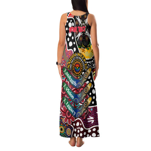 Personalised Saints AFL Celebrating 50 Years of Naidoc Family Matching Tank Maxi Dress and Hawaiian Shirt NAIDOC Week 2025 Aboriginal