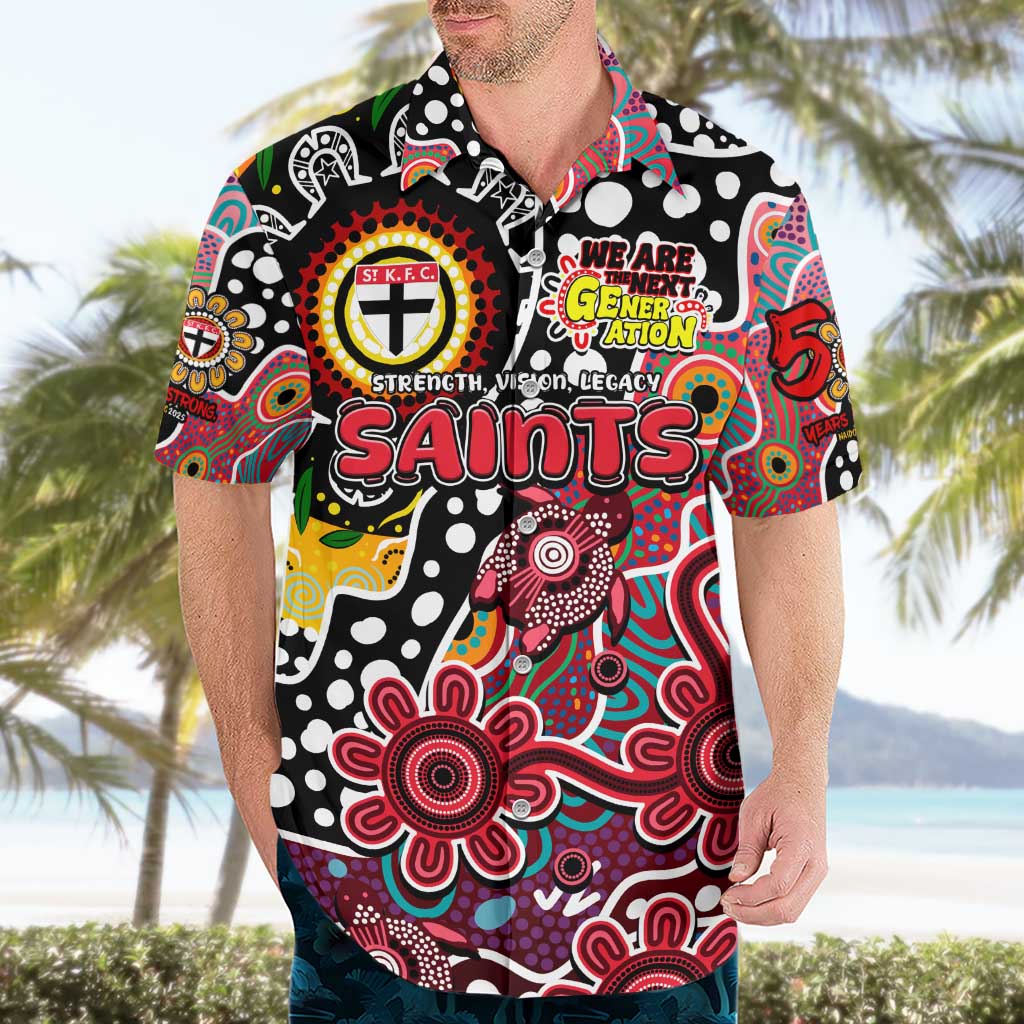 Personalised Saints AFL Celebrating 50 Years of Naidoc Hawaiian Shirt NAIDOC Week 2025 Aboriginal