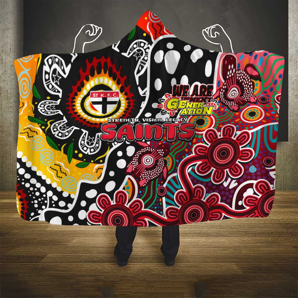 Saints AFL Celebrating 50 Years of Naidoc Hooded Blanket NAIDOC Week 2025 Aboriginal