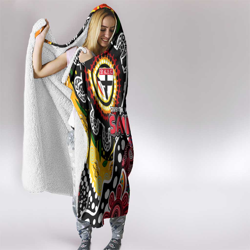Saints AFL Celebrating 50 Years of Naidoc Hooded Blanket NAIDOC Week 2025 Aboriginal