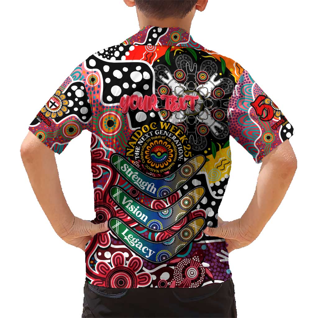 Personalised Saints AFL Celebrating 50 Years of Naidoc Kid Hawaiian Shirt NAIDOC Week 2025 Aboriginal