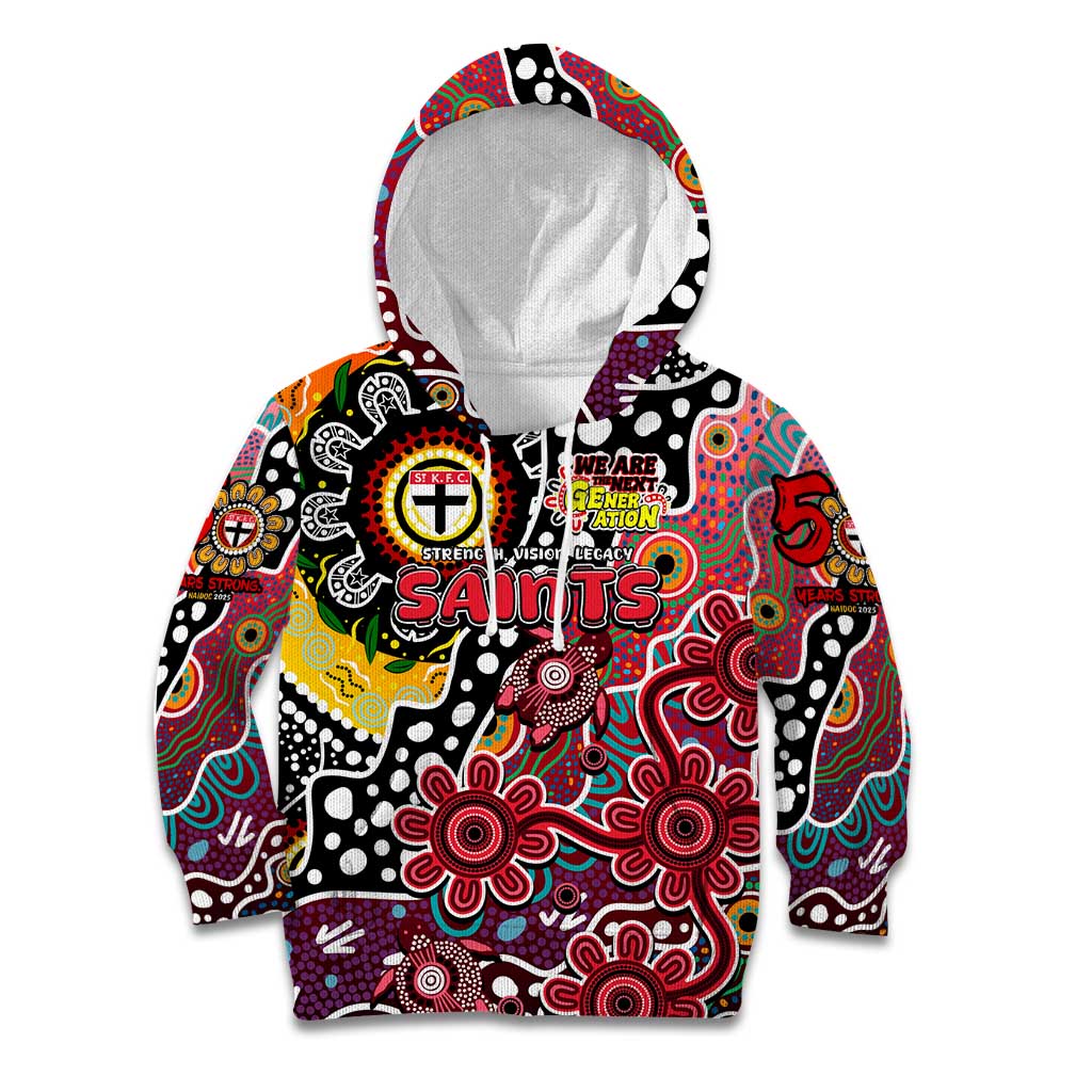 Personalised Saints AFL Celebrating 50 Years of Naidoc Kid Hoodie NAIDOC Week 2025 Aboriginal