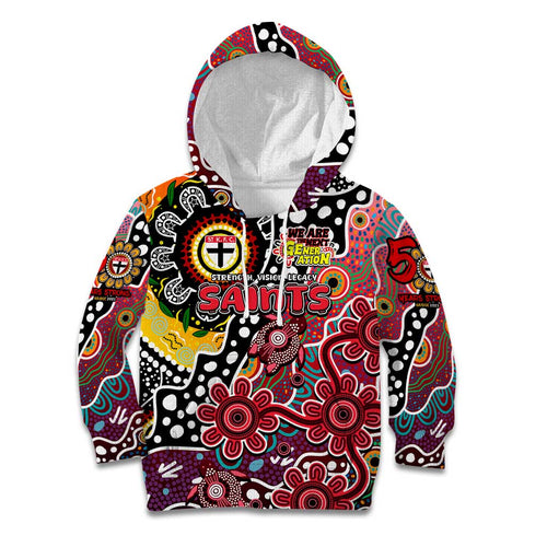 Personalised Saints AFL Celebrating 50 Years of Naidoc Kid Hoodie NAIDOC Week 2025 Aboriginal