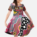 Personalised Saints AFL Celebrating 50 Years of Naidoc Kid Short Sleeve Dress NAIDOC Week 2025 Aboriginal