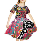Personalised Saints AFL Celebrating 50 Years of Naidoc Kid Short Sleeve Dress NAIDOC Week 2025 Aboriginal