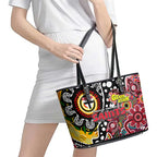 Saints AFL Celebrating 50 Years of Naidoc Leather Tote Bag NAIDOC Week 2025 Aboriginal