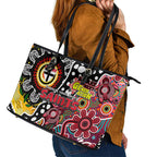 Saints AFL Celebrating 50 Years of Naidoc Leather Tote Bag NAIDOC Week 2025 Aboriginal