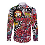 Personalised Saints AFL Celebrating 50 Years of Naidoc Long Sleeve Button Shirt NAIDOC Week 2025 Aboriginal