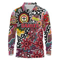 Personalised Saints AFL Celebrating 50 Years of Naidoc Long Sleeve Polo Shirt NAIDOC Week 2025 Aboriginal
