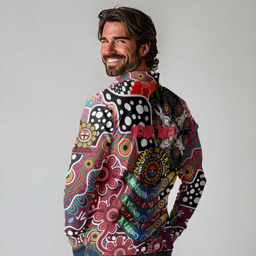 Personalised Saints AFL Celebrating 50 Years of Naidoc Long Sleeve Polo Shirt NAIDOC Week 2025 Aboriginal