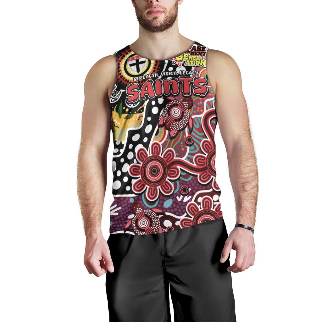 Personalised Saints AFL Celebrating 50 Years of Naidoc Men Tank Top NAIDOC Week 2025 Aboriginal