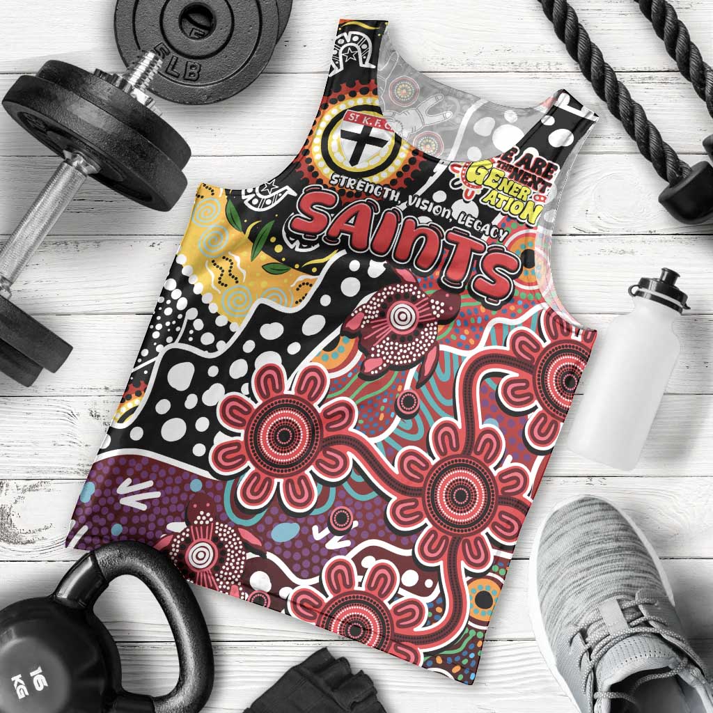 Personalised Saints AFL Celebrating 50 Years of Naidoc Men Tank Top NAIDOC Week 2025 Aboriginal