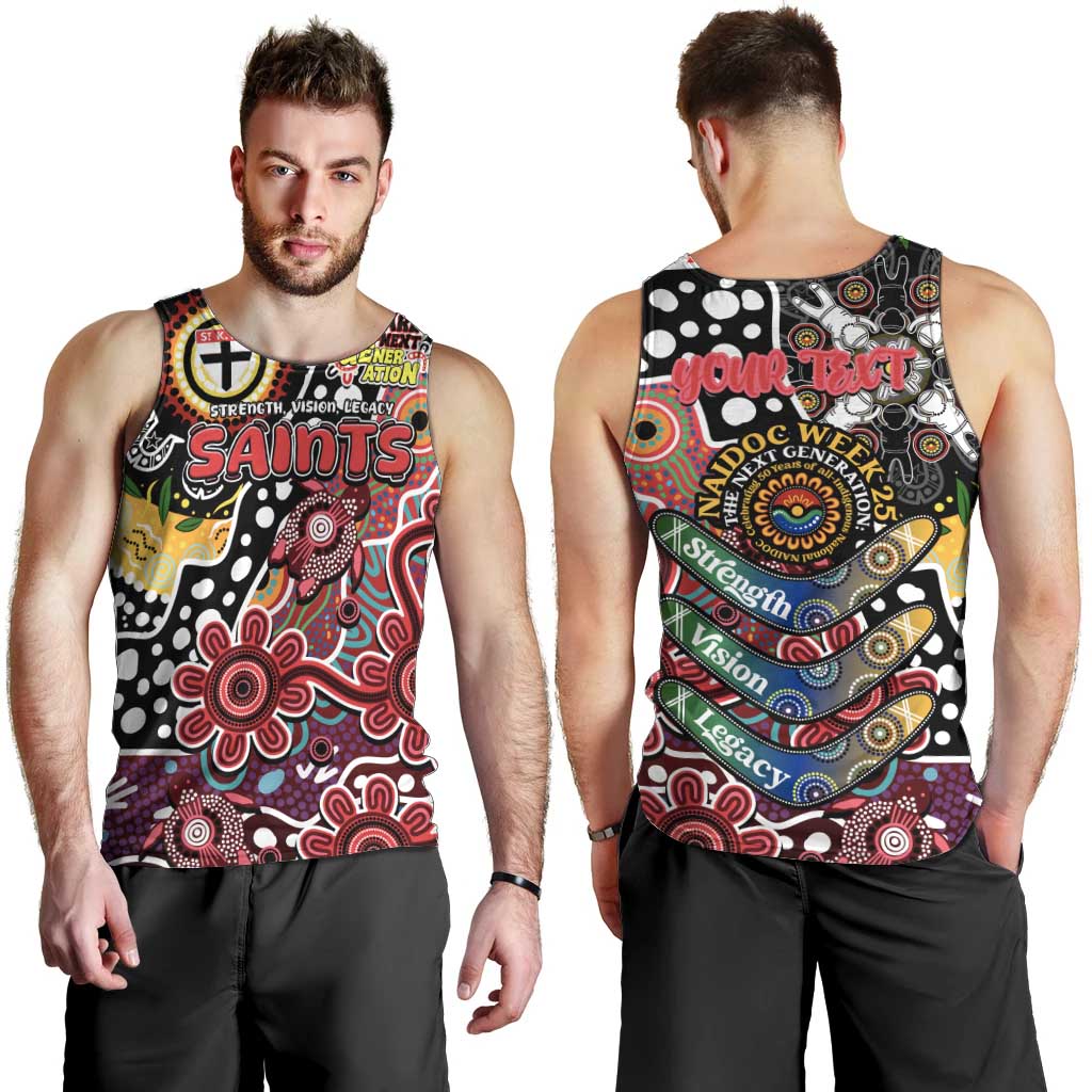Personalised Saints AFL Celebrating 50 Years of Naidoc Men Tank Top NAIDOC Week 2025 Aboriginal