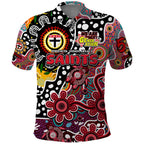 Personalised Saints AFL Celebrating 50 Years of Naidoc Polo Shirt NAIDOC Week 2025 Aboriginal