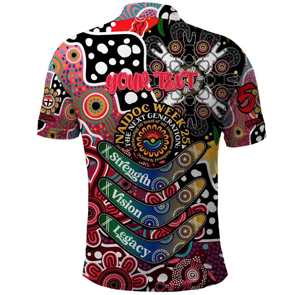 Personalised Saints AFL Celebrating 50 Years of Naidoc Polo Shirt NAIDOC Week 2025 Aboriginal