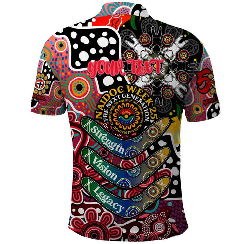 Personalised Saints AFL Celebrating 50 Years of Naidoc Polo Shirt NAIDOC Week 2025 Aboriginal