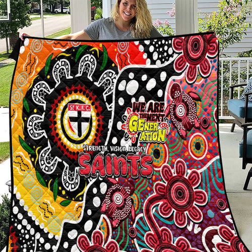 Saints AFL Celebrating 50 Years of Naidoc Quilt NAIDOC Week 2025 Aboriginal