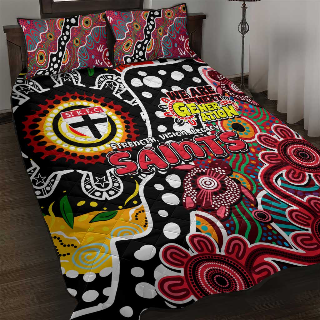 Saints AFL Celebrating 50 Years of Naidoc Quilt Bed Set NAIDOC Week 2025 Aboriginal