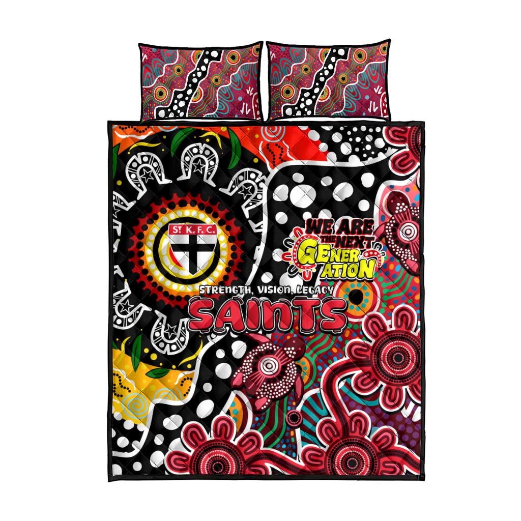 Saints AFL Celebrating 50 Years of Naidoc Quilt Bed Set NAIDOC Week 2025 Aboriginal