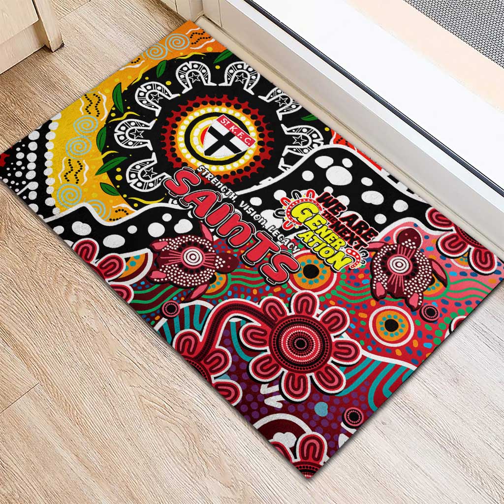 Saints AFL Celebrating 50 Years of Naidoc Rubber Doormat NAIDOC Week 2025 Aboriginal
