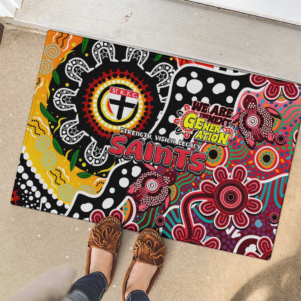 Saints AFL Celebrating 50 Years of Naidoc Rubber Doormat NAIDOC Week 2025 Aboriginal