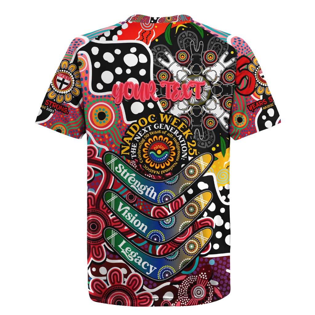 Personalised Saints AFL Celebrating 50 Years of Naidoc Rugby Jersey NAIDOC Week 2025 Aboriginal
