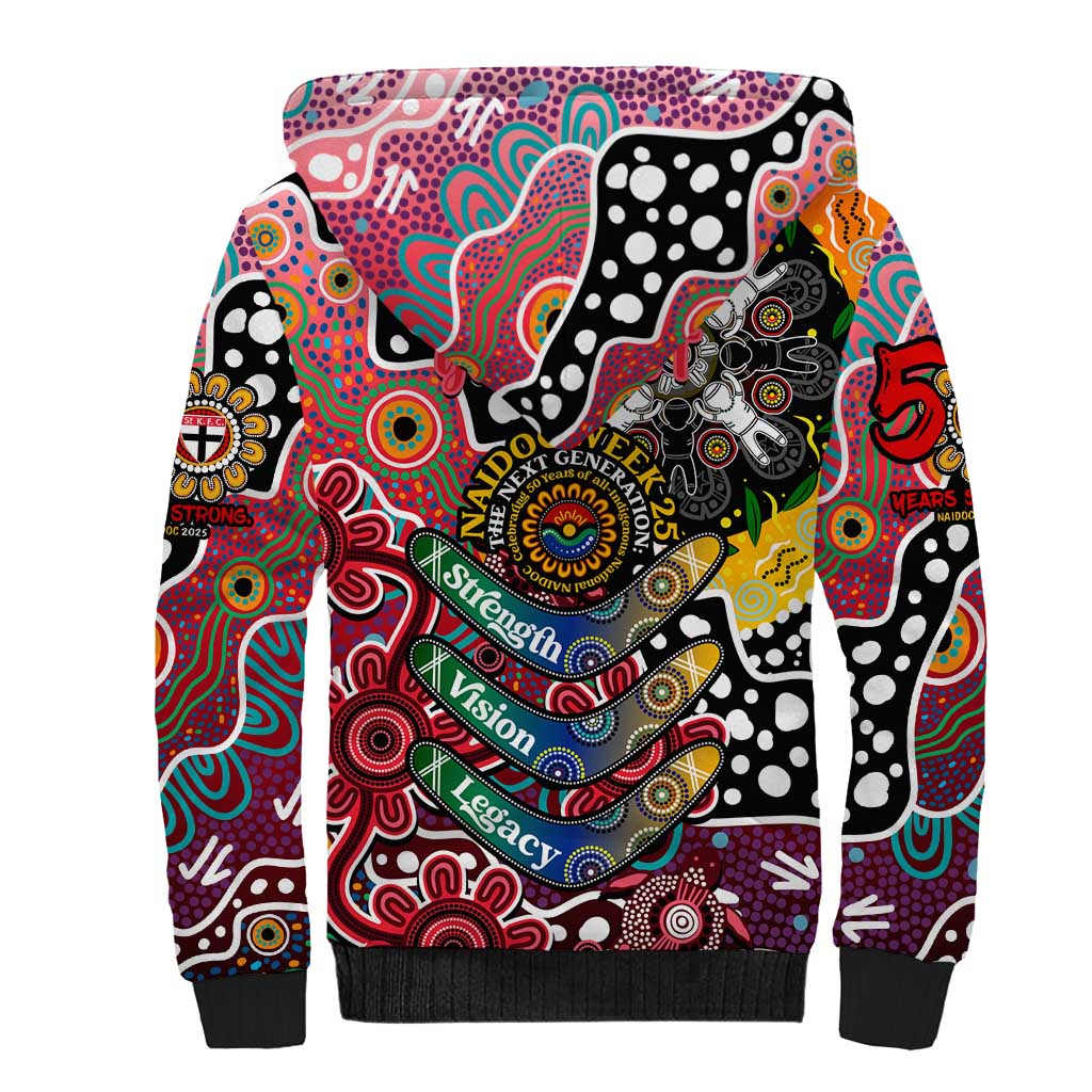 Personalised Saints AFL Celebrating 50 Years of Naidoc Sherpa Hoodie NAIDOC Week 2025 Aboriginal