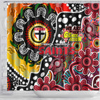 Saints AFL Celebrating 50 Years of Naidoc Shower Curtain NAIDOC Week 2025 Aboriginal
