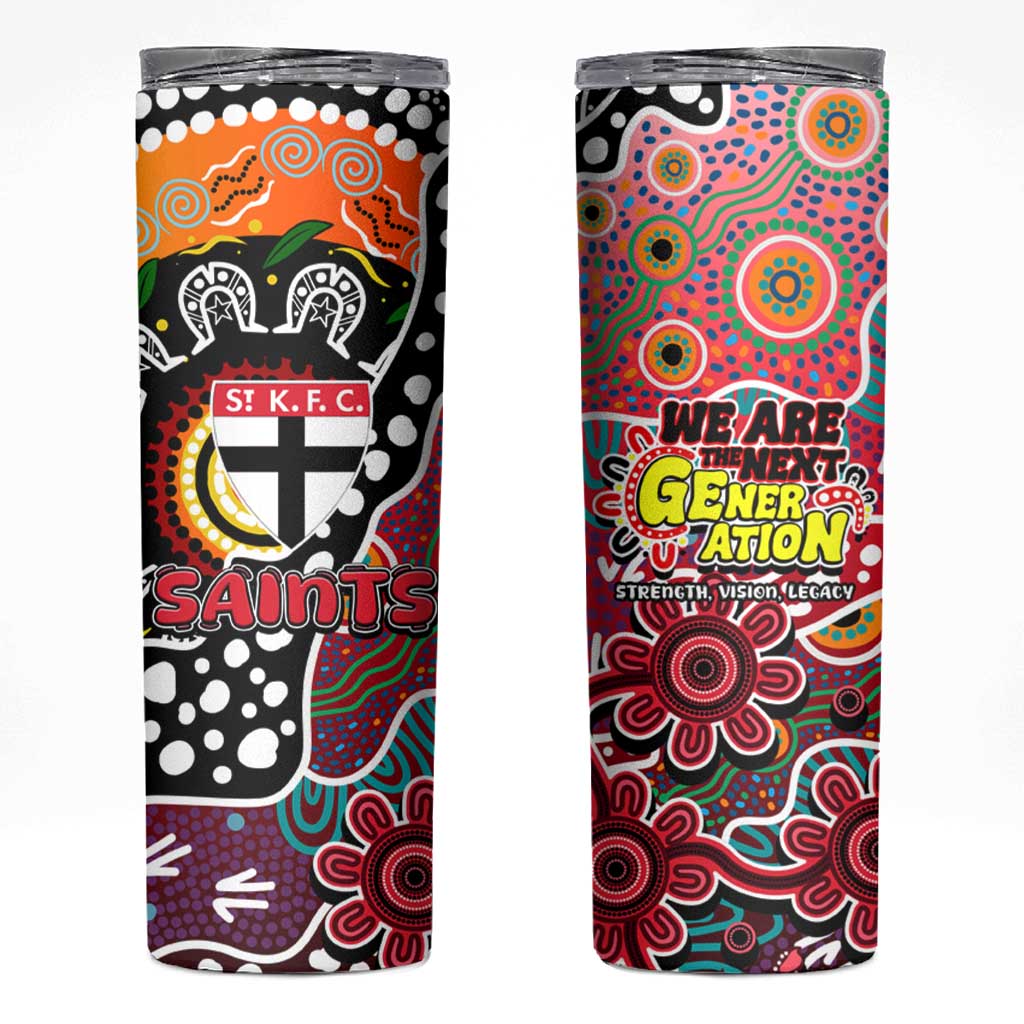 Saints AFL Celebrating 50 Years of Naidoc Skinny Tumbler NAIDOC Week 2025 Aboriginal