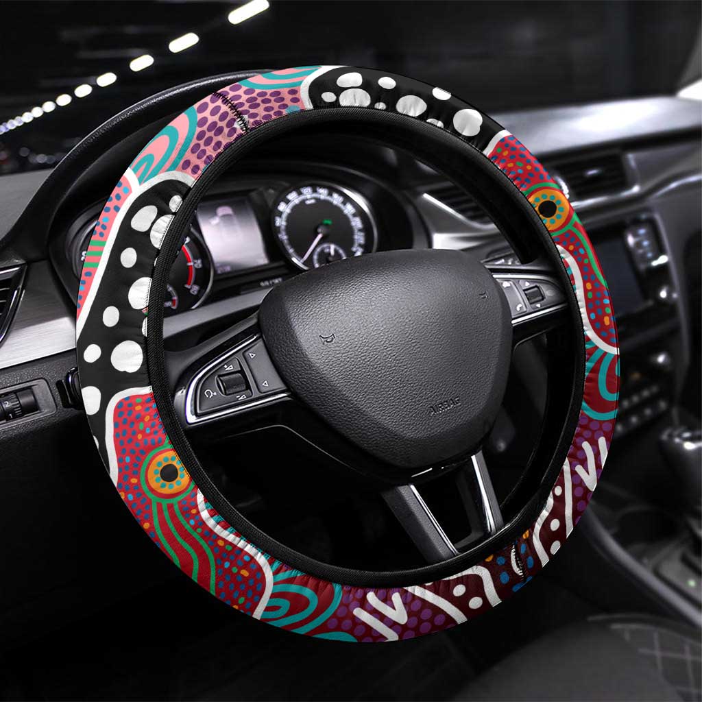Saints AFL Celebrating 50 Years of Naidoc Steering Wheel Cover NAIDOC Week 2025 Aboriginal