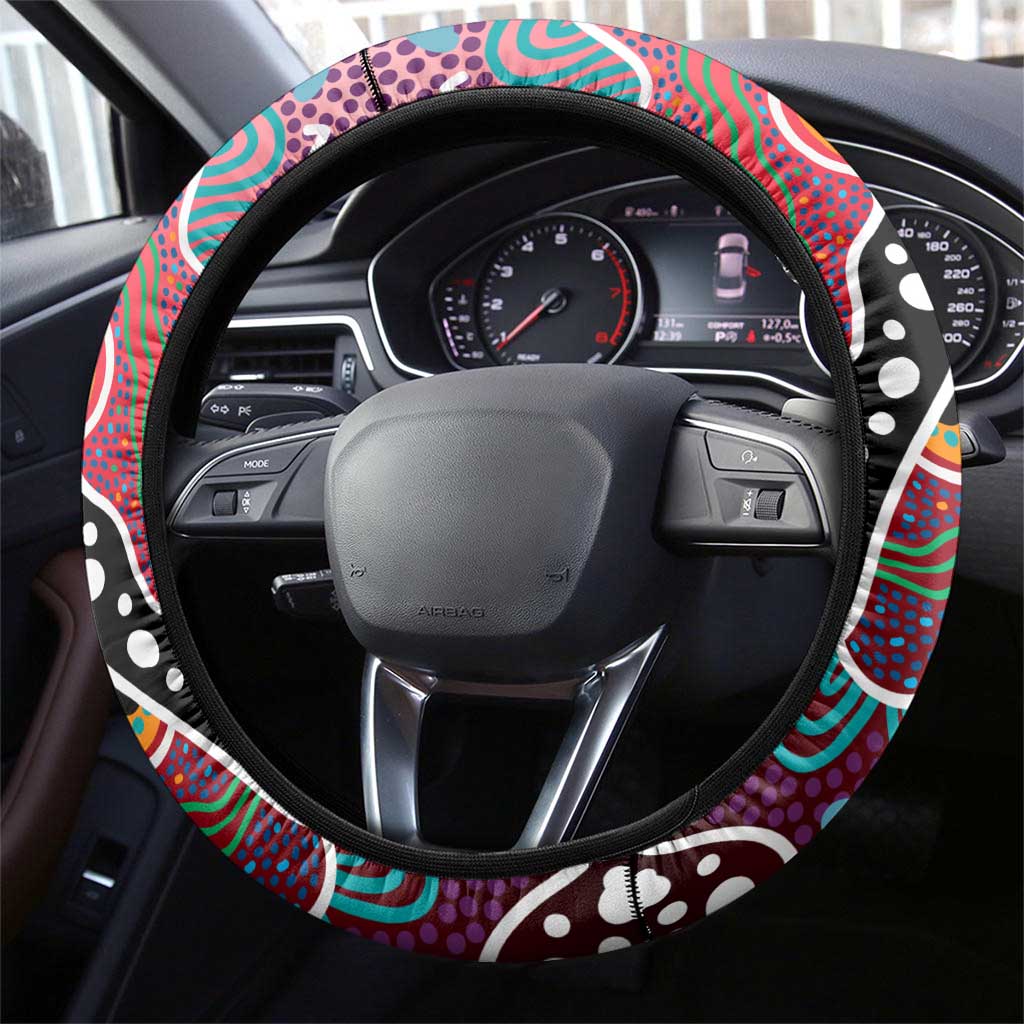 Saints AFL Celebrating 50 Years of Naidoc Steering Wheel Cover NAIDOC Week 2025 Aboriginal