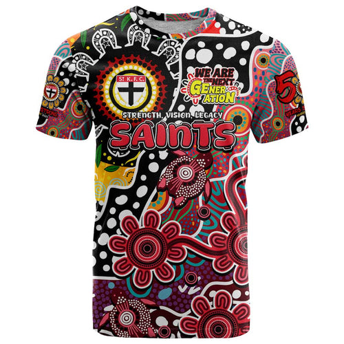 Personalised Saints AFL Celebrating 50 Years of Naidoc T Shirt NAIDOC Week 2025 Aboriginal