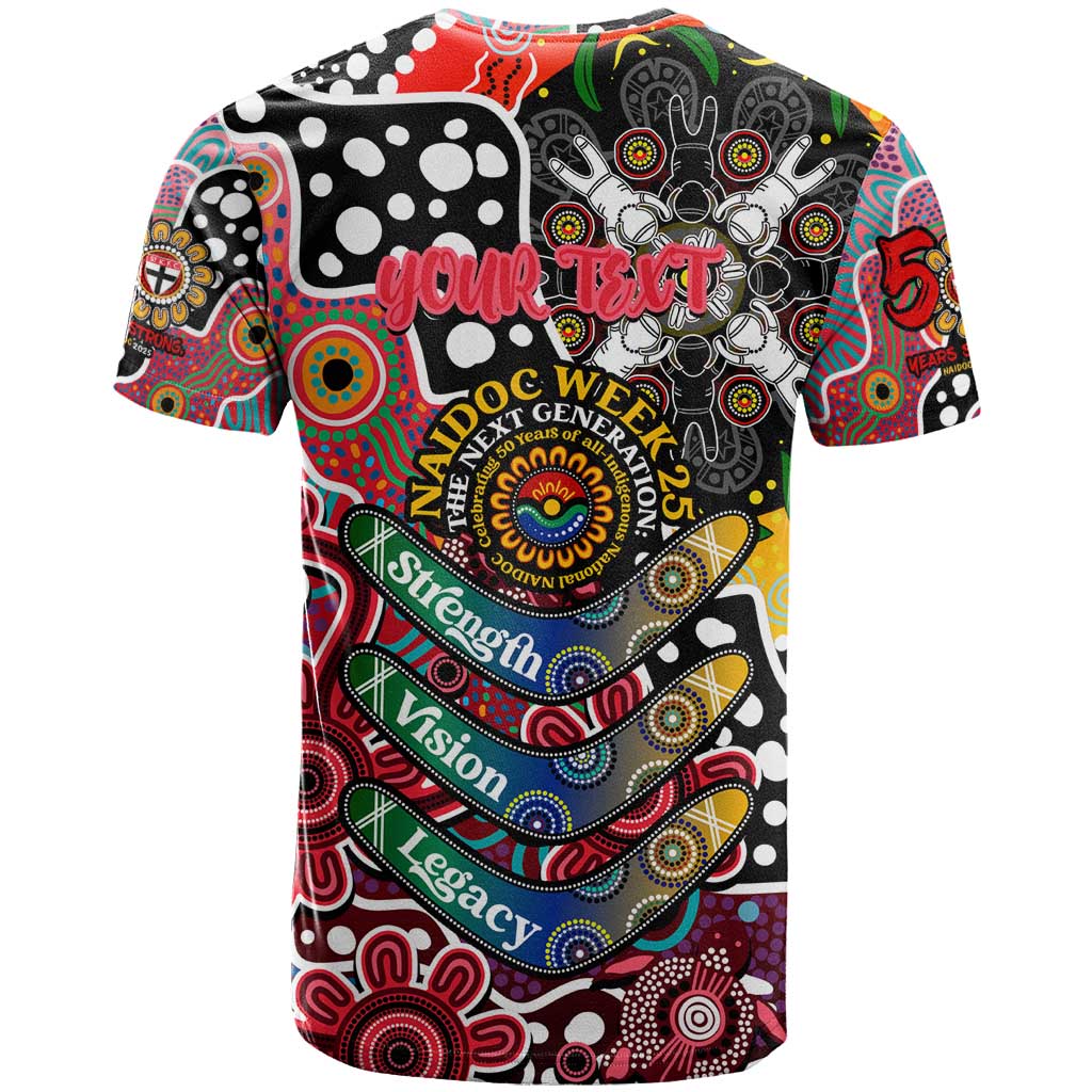 Personalised Saints AFL Celebrating 50 Years of Naidoc T Shirt NAIDOC Week 2025 Aboriginal