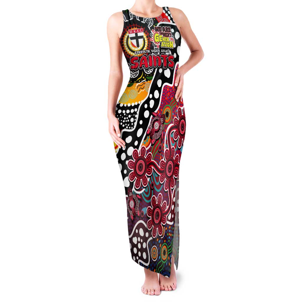 Personalised Saints AFL Celebrating 50 Years of Naidoc Tank Maxi Dress NAIDOC Week 2025 Aboriginal