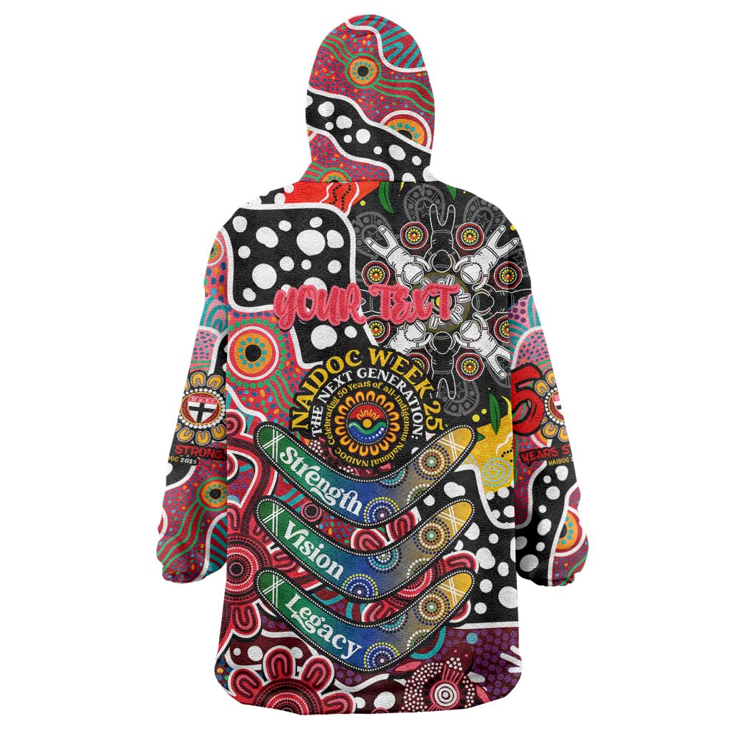 Personalised Saints AFL Celebrating 50 Years of Naidoc Wearable Blanket Hoodie NAIDOC Week 2025 Aboriginal
