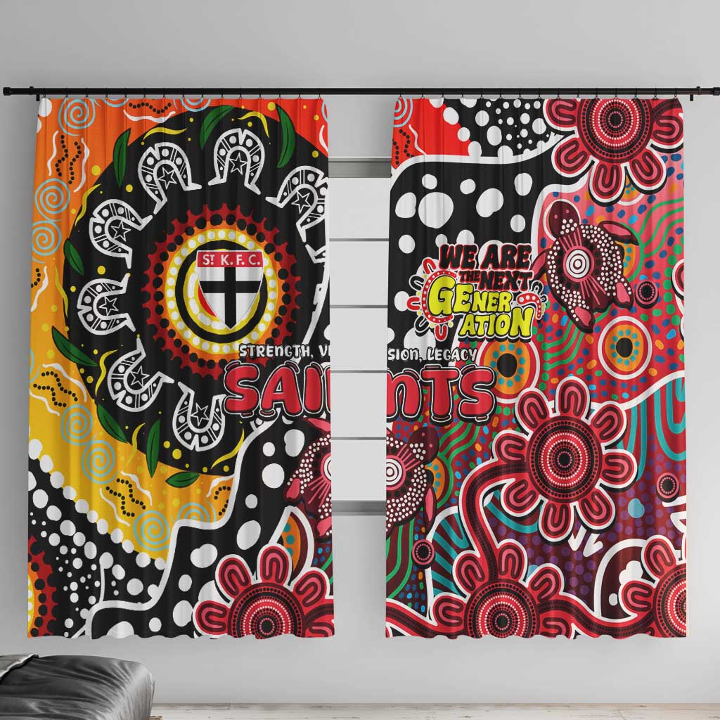 Saints AFL Celebrating 50 Years of Naidoc Window Curtain NAIDOC Week 2025 Aboriginal