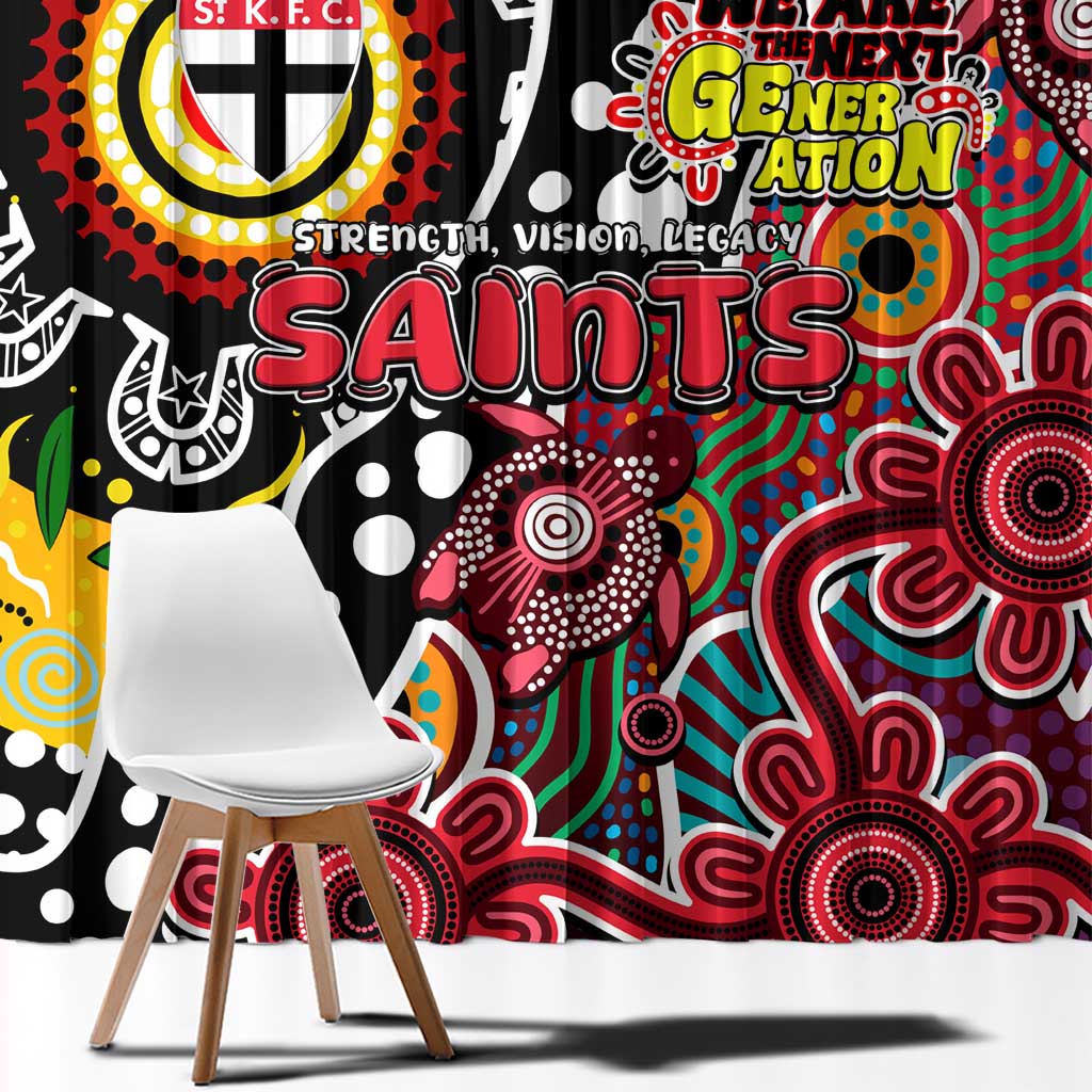 Saints AFL Celebrating 50 Years of Naidoc Window Curtain NAIDOC Week 2025 Aboriginal