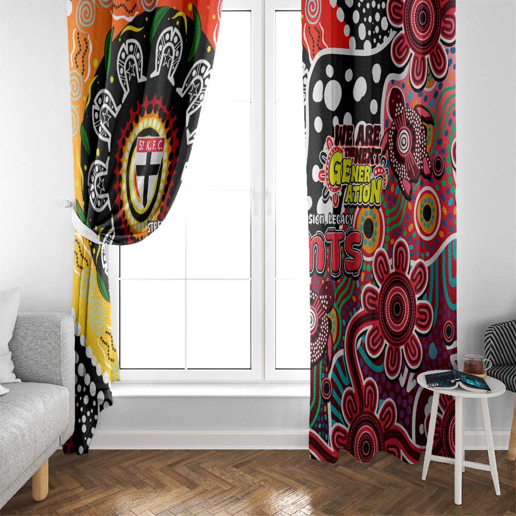 Saints AFL Celebrating 50 Years of Naidoc Window Curtain NAIDOC Week 2025 Aboriginal