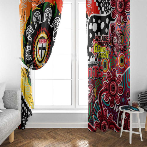 Saints AFL Celebrating 50 Years of Naidoc Window Curtain NAIDOC Week 2025 Aboriginal