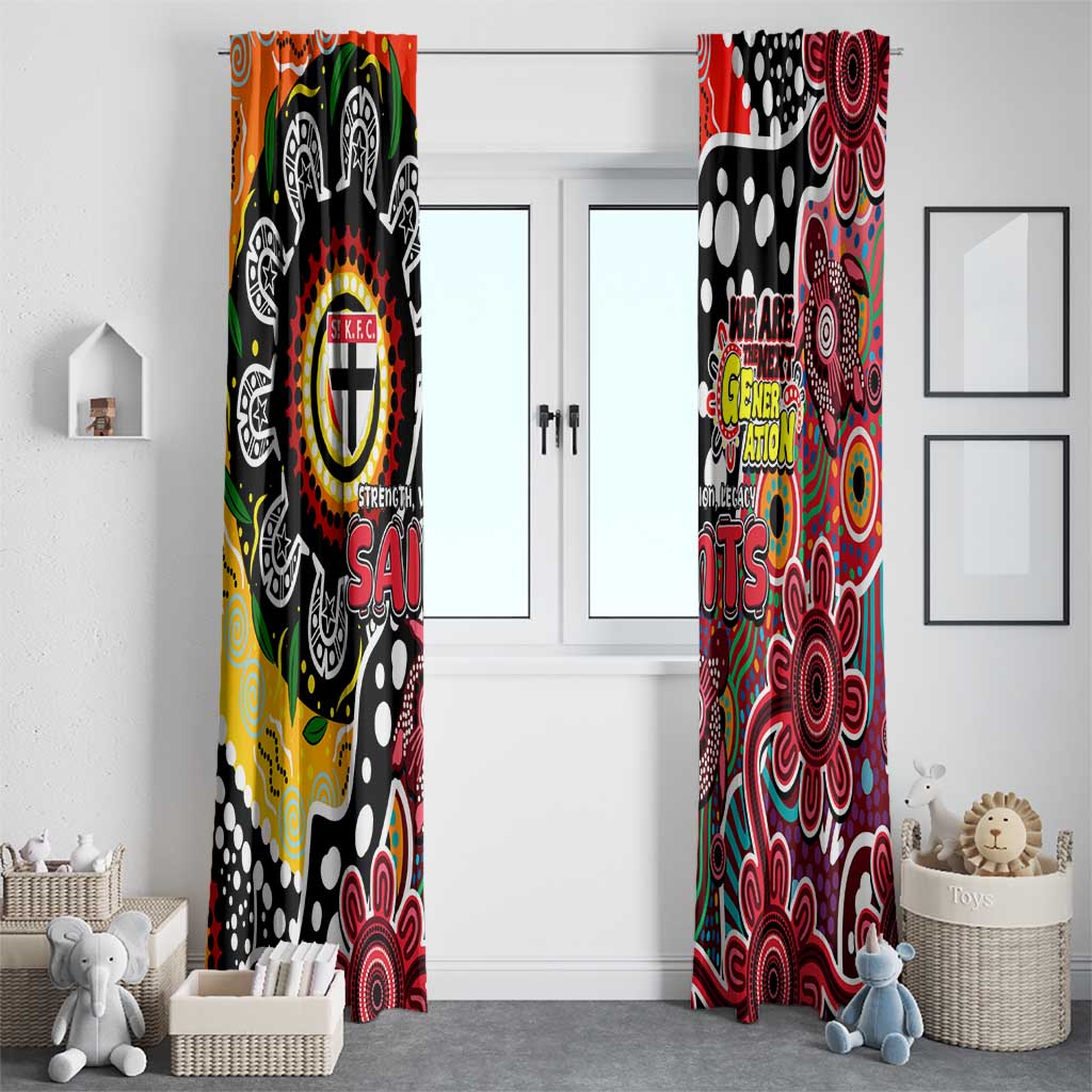 Saints AFL Celebrating 50 Years of Naidoc Window Curtain NAIDOC Week 2025 Aboriginal