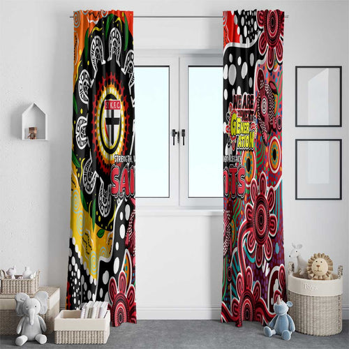 Saints AFL Celebrating 50 Years of Naidoc Window Curtain NAIDOC Week 2025 Aboriginal