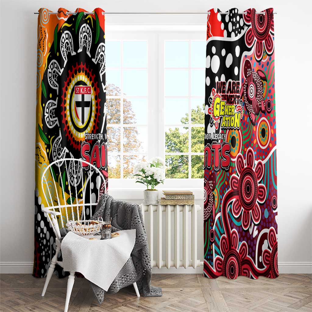 Saints AFL Celebrating 50 Years of Naidoc Window Curtain NAIDOC Week 2025 Aboriginal