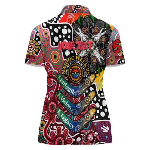 Personalised Saints AFL Celebrating 50 Years of Naidoc Women Polo Shirt NAIDOC Week 2025 Aboriginal