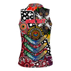 Personalised Saints AFL Celebrating 50 Years of Naidoc Women Sleeveless Polo Shirt NAIDOC Week 2025 Aboriginal