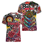 Personalised Saints AFL Celebrating 50 Years of Naidoc Women V-Neck T-Shirt NAIDOC Week 2025 Aboriginal