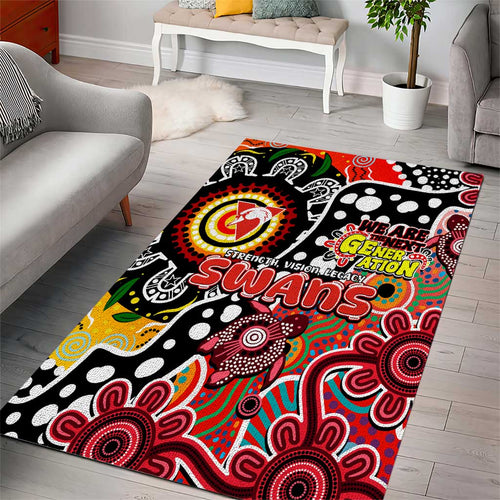 Swans AFL Celebrating 50 Years of Naidoc Area Rug NAIDOC Week 2025 Aboriginal