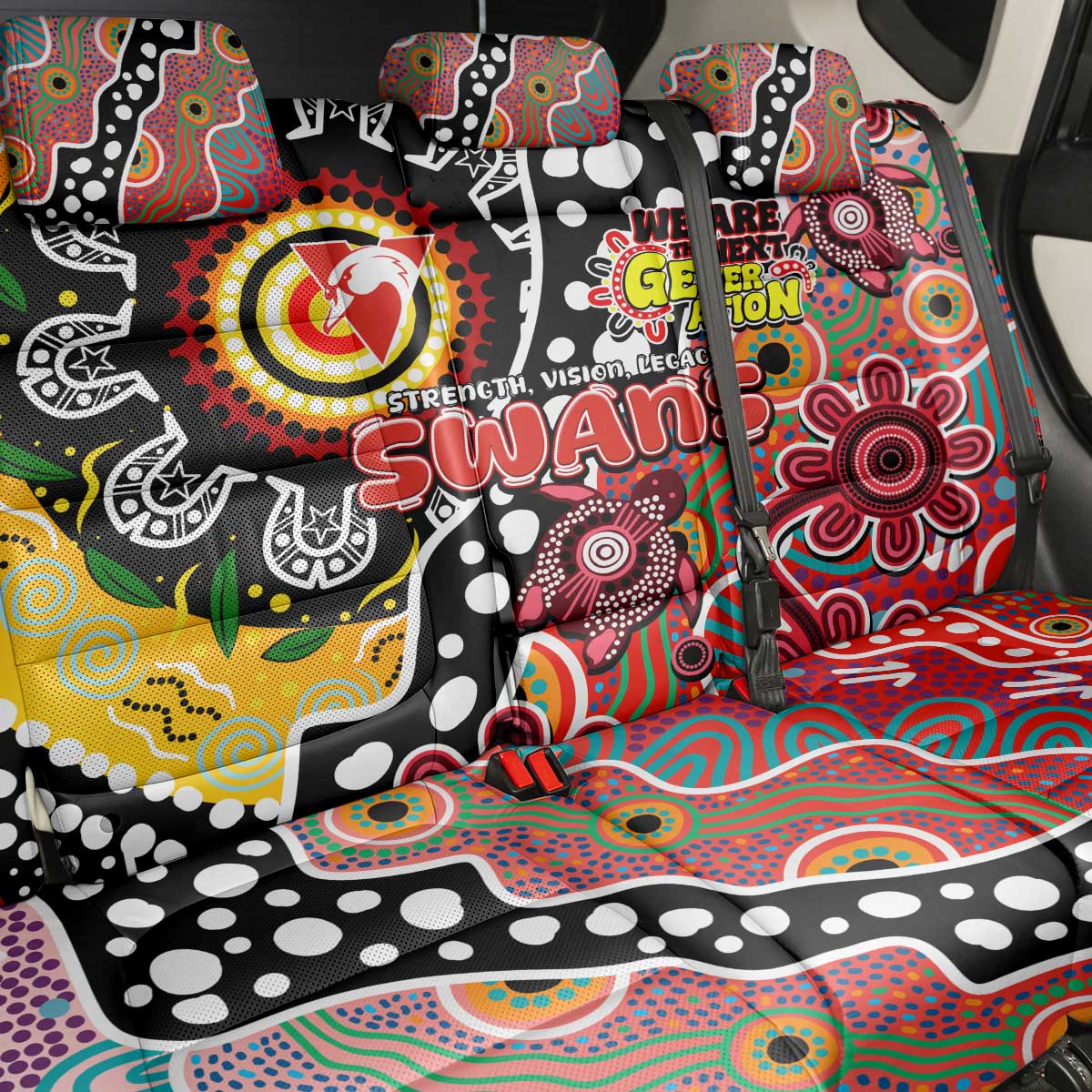 Swans AFL Celebrating 50 Years of Naidoc Back Car Seat Cover NAIDOC Week 2025 Aboriginal